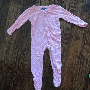 Pale Pink Kickee Footie